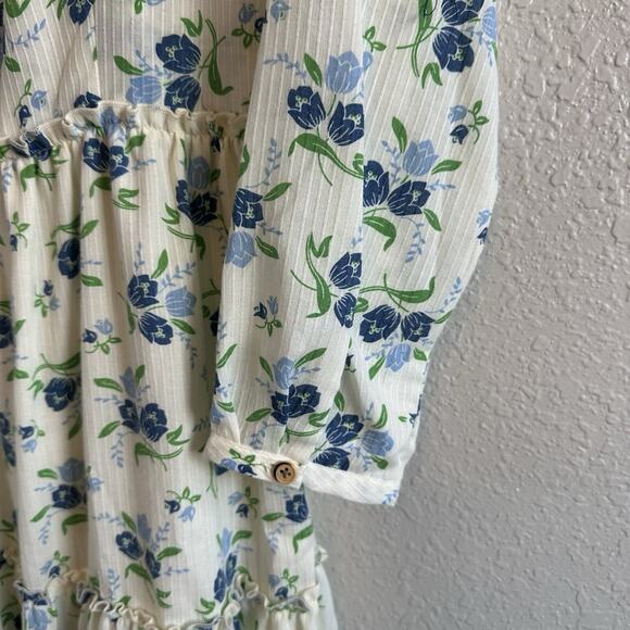 Sweet Baby Jamie‎ Floral Midi Sweetheart Neck Dress L Ditsy Cottagecore Prairie - Picture 5 of 13